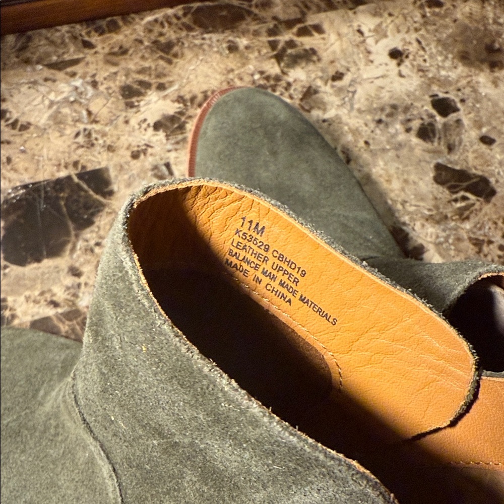 Women’s Suede Ankle Boots - Olive Green - Picture 5 of 12